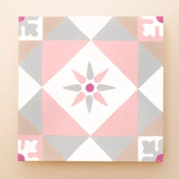 Unique bespoke pink cement tile